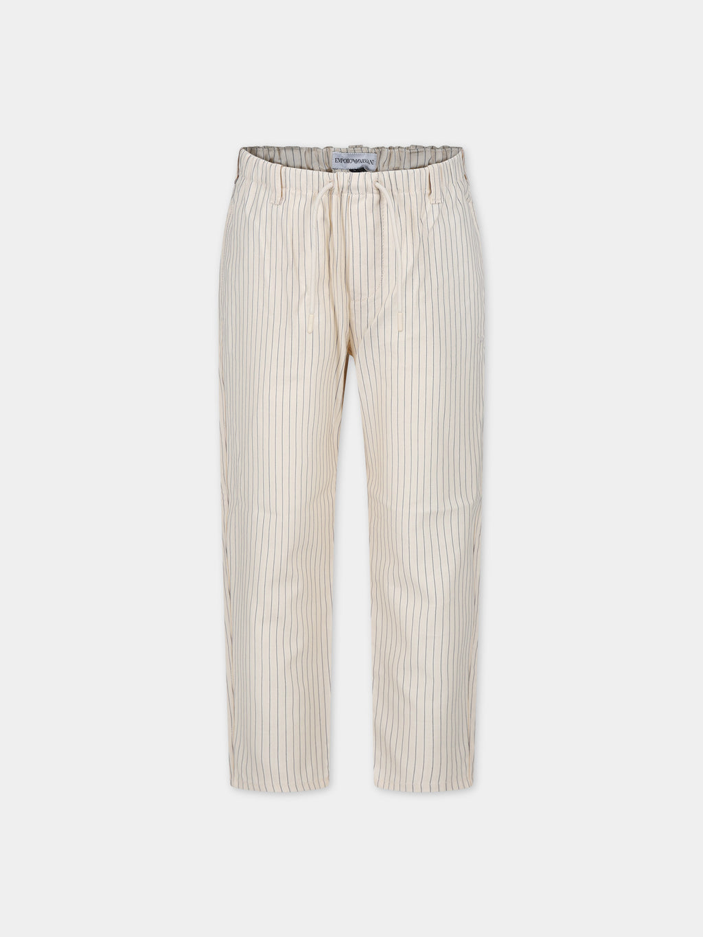 Pantaloni avorio per bambino con aquilotto